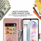 For LG Velvet 5G Four-leaf Clasp Embossed Buckle Mobile Phone Protection Leather Case with Lanyard & Card Slot & Wallet & Bracket Function(Rose Gold) - 6