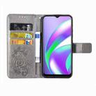 For OPPO Realme C12 Four-leaf Clasp Embossed Buckle Mobile Phone Protection Leather Case with Lanyard & Card Slot & Wallet & Holder(Gray) - 2