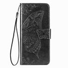 For LG Velvet 5G Butterfly Love Flower Embossed Horizontal Flip Leather Case with Holder & Card Slots & Wallet & Lanyard(Black) - 1