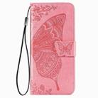 For LG Velvet 5G Butterfly Love Flower Embossed Horizontal Flip Leather Case with Holder & Card Slots & Wallet & Lanyard(Pink) - 2