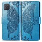 For OPPO A92S Butterfly Love Flower Embossed Horizontal Flip Leather Case with Holder & Card Slots & Wallet & Lanyard(Blue) - 4