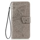 For OPPO A92S Butterfly Love Flower Embossed Horizontal Flip Leather Case with Holder & Card Slots & Wallet & Lanyard(Gray) - 2