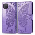 For OPPO A92S Butterfly Love Flower Embossed Horizontal Flip Leather Case with Holder & Card Slots & Wallet & Lanyard(Light Purple) - 4