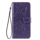 For OPPO A92S Butterfly Love Flower Embossed Horizontal Flip Leather Case with Holder & Card Slots & Wallet & Lanyard(Dark Purple) - 2