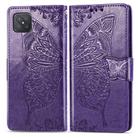 For OPPO A92S Butterfly Love Flower Embossed Horizontal Flip Leather Case with Holder & Card Slots & Wallet & Lanyard(Dark Purple) - 4