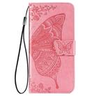 For OPPO A92S Butterfly Love Flower Embossed Horizontal Flip Leather Case with Holder & Card Slots & Wallet & Lanyard(Pink) - 2