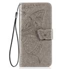 For OPPO Realme C12 Butterfly Love Flower Embossed Horizontal Flip Leather Case with Holder & Card Slots & Wallet & Lanyard(Gray) - 2