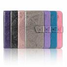 For OPPO Realme C12 Butterfly Love Flower Embossed Horizontal Flip Leather Case with Holder & Card Slots & Wallet & Lanyard(Gray) - 3