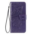 For OPPO Realme C12 Butterfly Love Flower Embossed Horizontal Flip Leather Case with Holder & Card Slots & Wallet & Lanyard(Dark Purple) - 2