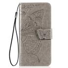 For OPPO Realme C15 Butterfly Love Flower Embossed Horizontal Flip Leather Case with Holder & Card Slots & Wallet & Lanyard(Gray) - 2