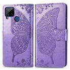For OPPO Realme C15 Butterfly Love Flower Embossed Horizontal Flip Leather Case with Holder & Card Slots & Wallet & Lanyard(Light Purple) - 4