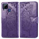 For OPPO Realme C15 Butterfly Love Flower Embossed Horizontal Flip Leather Case with Holder & Card Slots & Wallet & Lanyard(Dark Purple) - 4