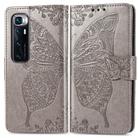 For Xiaomi Mi 10 Ultra Butterfly Love Flower Embossed Horizontal Flip Leather Case with Holder & Card Slots & Wallet & Lanyard(Gray) - 1