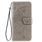 For Xiaomi Mi 10 Ultra Butterfly Love Flower Embossed Horizontal Flip Leather Case with Holder & Card Slots & Wallet & Lanyard(Gray) - 2