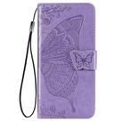For Xiaomi Mi 10 Ultra Butterfly Love Flower Embossed Horizontal Flip Leather Case with Holder & Card Slots & Wallet & Lanyard(Light Purple) - 2