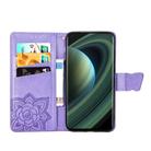 For Xiaomi Mi 10 Ultra Butterfly Love Flower Embossed Horizontal Flip Leather Case with Holder & Card Slots & Wallet & Lanyard(Light Purple) - 3