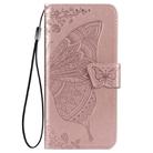 For Xiaomi Mi 10 Ultra Butterfly Love Flower Embossed Horizontal Flip Leather Case with Holder & Card Slots & Wallet & Lanyard(Rose Gold) - 2