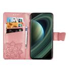 For Xiaomi Mi 10 Ultra Butterfly Love Flower Embossed Horizontal Flip Leather Case with Holder & Card Slots & Wallet & Lanyard(Rose Gold) - 3
