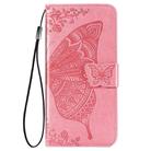 For Xiaomi Mi 10 Ultra Butterfly Love Flower Embossed Horizontal Flip Leather Case with Holder & Card Slots & Wallet & Lanyard(Pink) - 2