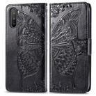 For Huawei Mate 40 Lite / Maimang 9 Butterfly Love Flower Embossed Horizontal Flip Leather Case with Holder & Card Slots & Wallet & Lanyard(Black) - 4