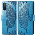 For Huawei Mate 40 Lite / Maimang 9 Butterfly Love Flower Embossed Horizontal Flip Leather Case with Holder & Card Slots & Wallet & Lanyard(Blue) - 4