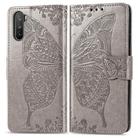 For Huawei Mate 40 Lite / Maimang 9 Butterfly Love Flower Embossed Horizontal Flip Leather Case with Holder & Card Slots & Wallet & Lanyard(Gray) - 4