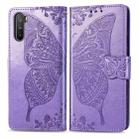 For Huawei Mate 40 Lite / Maimang 9 Butterfly Love Flower Embossed Horizontal Flip Leather Case with Holder & Card Slots & Wallet & Lanyard(Light Purple) - 4