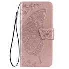 For Huawei Mate 40 Lite / Maimang 9 Butterfly Love Flower Embossed Horizontal Flip Leather Case with Holder & Card Slots & Wallet & Lanyard(Rose Gold) - 2