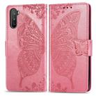 For Huawei Mate 40 Lite / Maimang 9 Butterfly Love Flower Embossed Horizontal Flip Leather Case with Holder & Card Slots & Wallet & Lanyard(Pink) - 4