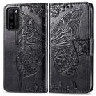 For Huawei Honor 30 Lite Butterfly Love Flower Embossed Horizontal Flip Leather Case with Holder & Card Slots & Wallet & Lanyard(Black) - 4