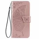 For Huawei Honor 30 Lite Butterfly Love Flower Embossed Horizontal Flip Leather Case with Holder & Card Slots & Wallet & Lanyard(Rose Gold) - 2