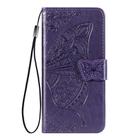 For Huawei Honor 30 Lite Butterfly Love Flower Embossed Horizontal Flip Leather Case with Holder & Card Slots & Wallet & Lanyard(Dark Purple) - 2