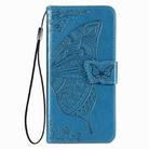 For Samsung Galaxy M31s Butterfly Love Flower Embossed Horizontal Flip Leather Case with Holder & Card Slots & Wallet & Lanyard(Blue) - 1