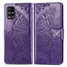 For Samsung Galaxy M31s Butterfly Love Flower Embossed Horizontal Flip Leather Case with Holder & Card Slots & Wallet & Lanyard(Dark Purple) - 4