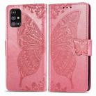 For Samsung Galaxy M31s Butterfly Love Flower Embossed Horizontal Flip Leather Case with Holder & Card Slots & Wallet & Lanyard(Pink) - 4