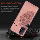 For OPPO A52 / A72 / A92 Mandala Embossed Magnetic Cloth PU + TPU + PC Case with Holder & Card Slots & Wallet & Photo Frame & RFID Funciton(Rose Gold) - 3