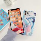 For iPhone 12 / 12 Pro Ocean Wave Coral TPU Smooth Marbled IMD Mobile Phone Case(Blue SD3) - 3
