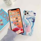 For iPhone 12 / 12 Pro Ocean Wave Coral TPU Smooth Marbled IMD Mobile Phone Case(Purple SD5) - 3