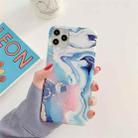 For iPhone 12 Pro Max Ocean Wave Coral TPU Smooth Marbled IMD Mobile Phone Case(Blue SD3) - 1