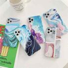 For iPhone 12 Pro Max Ocean Wave Coral TPU Smooth Marbled IMD Mobile Phone Case(Blue SD3) - 2