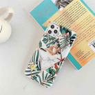 For iPhone 12 mini Plating Geometric Flower Series IMD TPU Mobile Phone Case(Green PH2) - 1