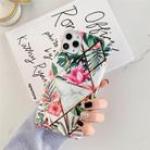 For iPhone 12 / 12 Pro Plating Geometric Flower Series IMD TPU Mobile Phone Case(Pink PH4) - 1