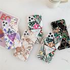 For iPhone 12 / 12 Pro Plating Geometric Flower Series IMD TPU Mobile Phone Case(Pink PH4) - 2