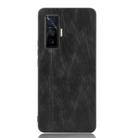 For Vivo iQOO 5 Pro 5G Shockproof Sewing Cow Pattern Skin PC + PU + TPU Case(Black) - 2