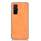 For Vivo iQOO 5 Pro 5G Shockproof Sewing Cow Pattern Skin PC + PU + TPU Case(Orange) - 2