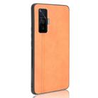 For Vivo iQOO 5 Pro 5G Shockproof Sewing Cow Pattern Skin PC + PU + TPU Case(Orange) - 3