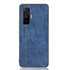 For Vivo iQOO 5 Pro 5G Shockproof Sewing Cow Pattern Skin PC + PU + TPU Case(Blue) - 2