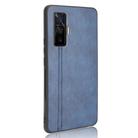 For Vivo iQOO 5 Pro 5G Shockproof Sewing Cow Pattern Skin PC + PU + TPU Case(Blue) - 3