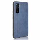 For Vivo iQOO 5 5G Shockproof Sewing Cow Pattern Skin PC + PU + TPU Case(Blue) - 3