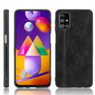 For Samsung Galaxy M31s Shockproof Sewing Cow Pattern Skin PC + PU + TPU Case(Black) - 1